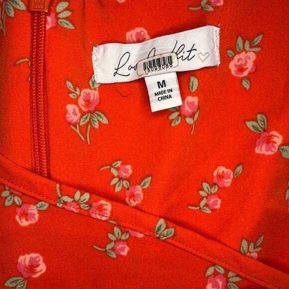 Love, Whit by Whitney Port Red Printed Dress - Size Medium - Picture 4 of 7